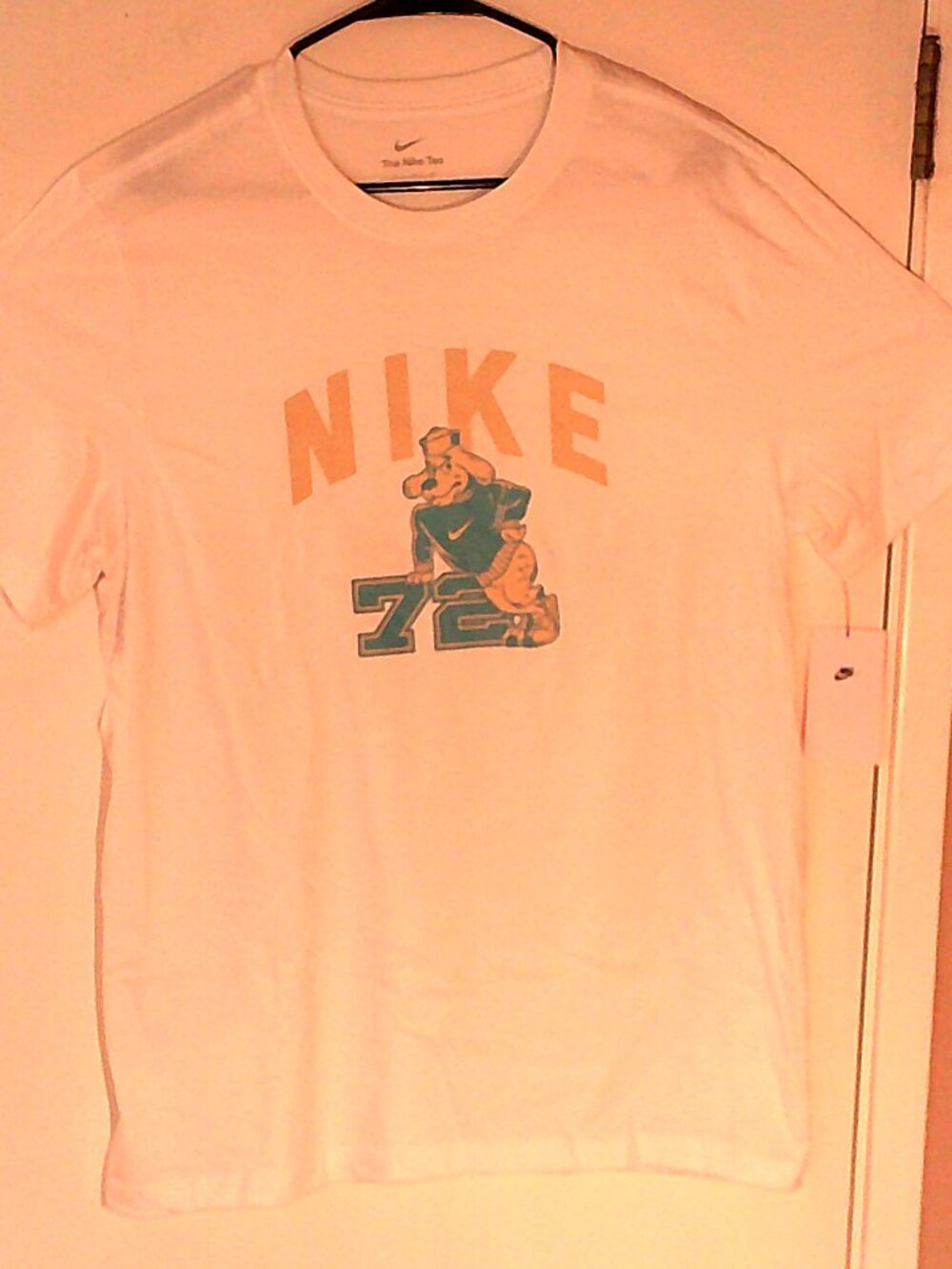 NEW NIKE SPORTSWEAR "'72 Mascot Tee" MEN'S WHITE GREEN T-SHIRT LARGE IM3839-121